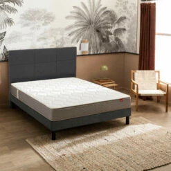 Matelas Epeda Ressorts Ensachés Itinéraire -Doublures De Lit Soldes 2024 matelas itineraire ambiance gris 3 4