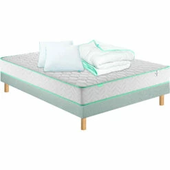 Matelas Merinos Ressorts Ensachés ENJOY + Couette Et Oreillers 9 Matelas Merinos Ressorts Ensachés ENJOY + Couette Et Oreillers -Doublures De Lit Soldes 2024 matelas merinos ressorts ensach s enjoy couette et oreillers presente en ensemble