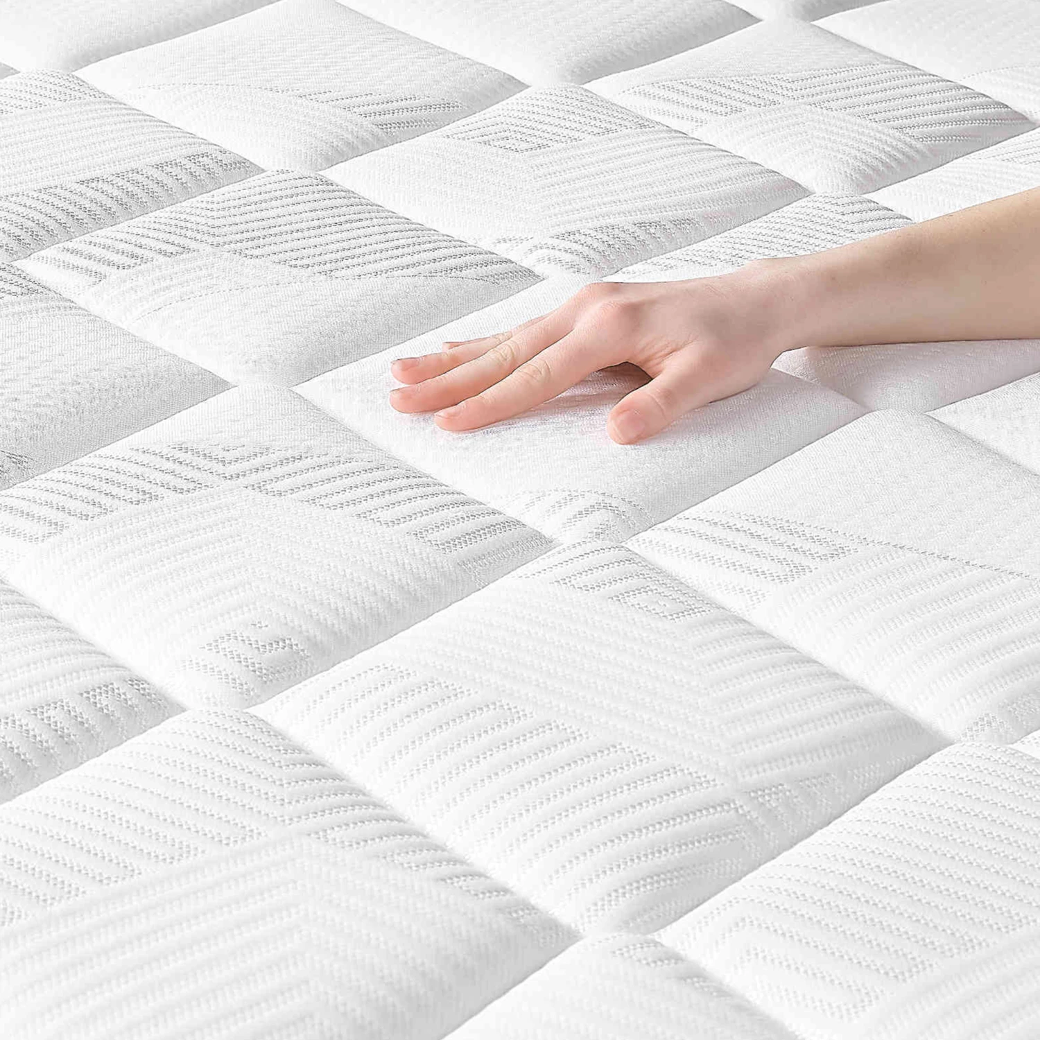 Ensemble Matelas Sommier, Ressorts Ensachés + 2cm Mousse Mémoire RV2 – Image 5