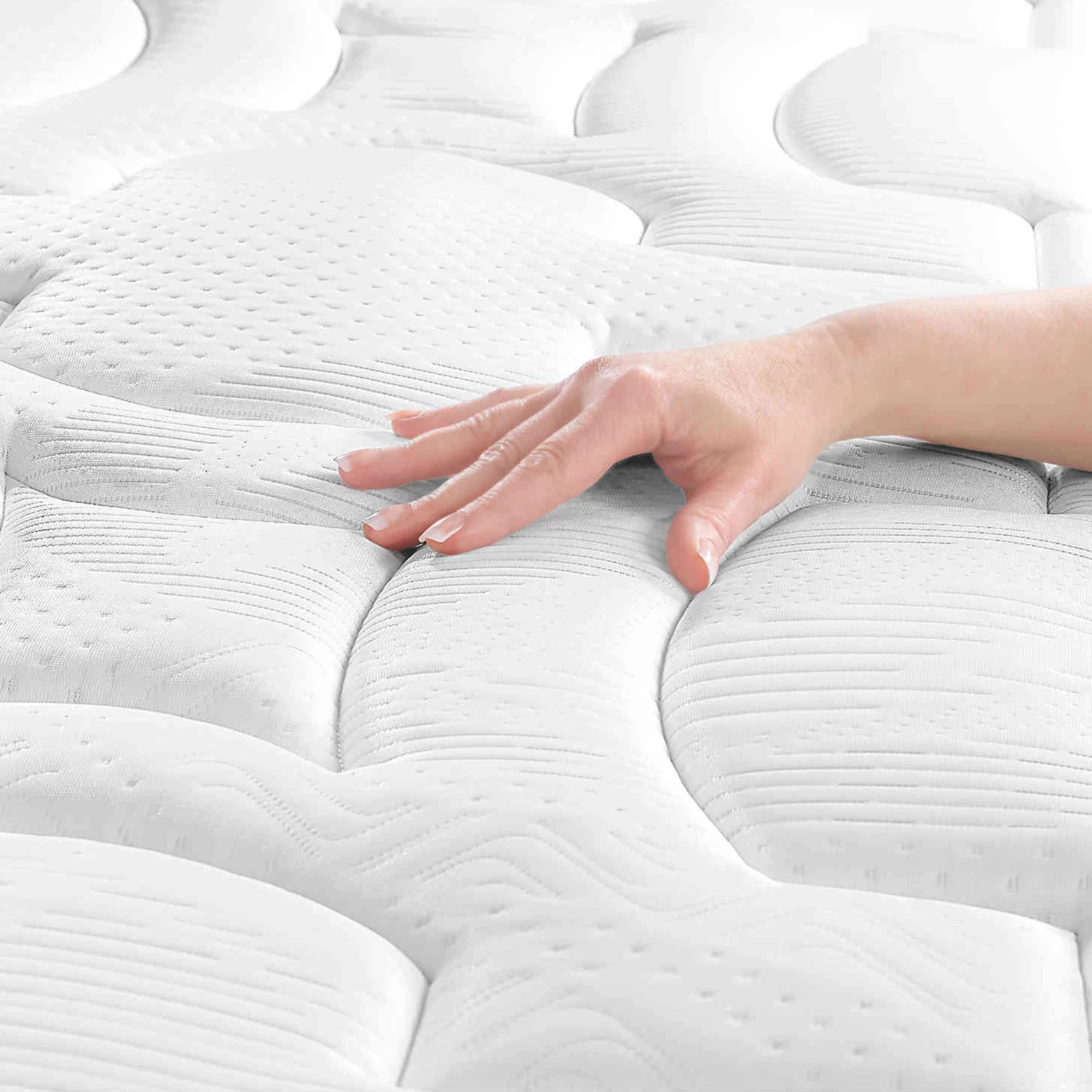 Ensemble Matelas Sommier, Ressorts Ensachés + 4cm Mousse Mémoire RV4 – Image 5