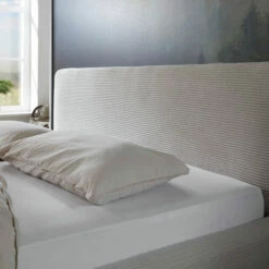 Lit Capitonné En Velours Avec Tête De Lit Lisse - LT8002 -Doublures De Lit Soldes 2024 mattis beige cotel tete lit ambiance