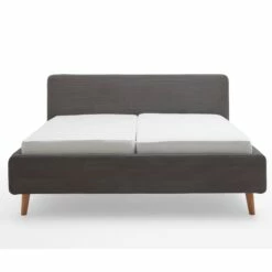 Lit Capitonné En Velours Avec Tête De Lit Lisse - LT8002 -Doublures De Lit Soldes 2024 mattis cotel anthracite face matelas fond blanc
