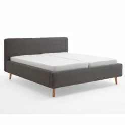 Lit Capitonné En Velours Avec Tête De Lit Lisse - LT8002 -Doublures De Lit Soldes 2024 mattis cotel anthracite profil fond blanc