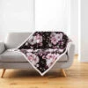 Plaid Velours/sherpa Flower 125x150 Cm 1 Plaid Velours/sherpa Flower 125x150 Cm -Doublures De Lit Soldes 2024 plaid flower