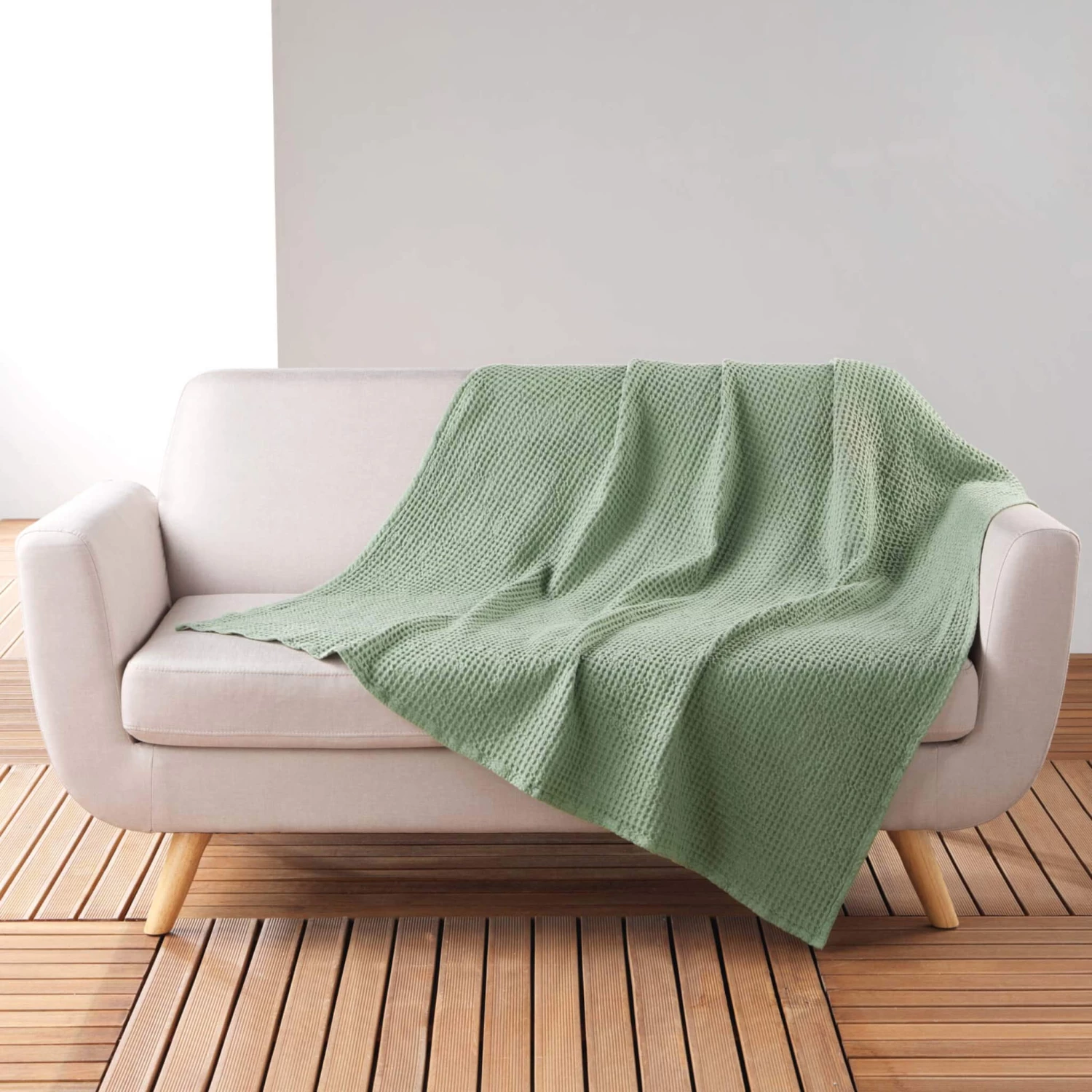 Plaid Gaufrette En Coton Uni 125x150 Cm 3 Plaid Gaufrette En Coton Uni 125x150 Cm