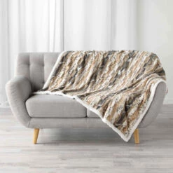 Plaid Imitation Fourrure/sherpa Grizzly 125x150 Cm