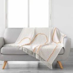 Plaid Kenya Lodge 125x150 Cm -Doublures De Lit Soldes 2024 plaid kenya lodge terracotta