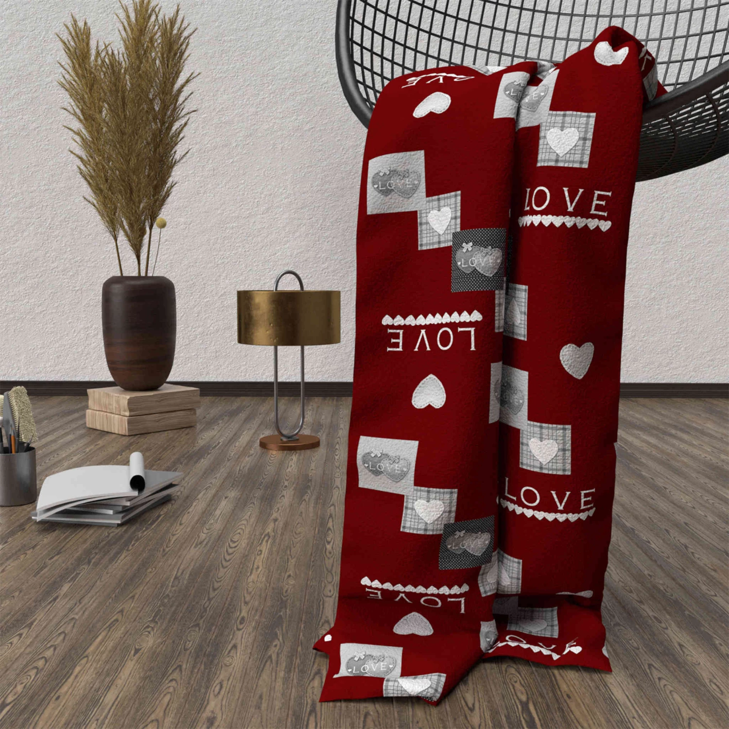 Plaid Polaire Love Rouge 120x160 Cm 3 Plaid Polaire Love Rouge 120x160 Cm