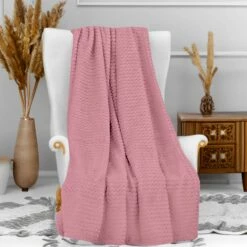 Plaid Cocooning 120x160 Cm -Doublures De Lit Soldes 2024 plaid soleildocre cocooning rose ambiance