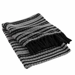 Plaid à Franges En Coton Tissia 125x150 Cm 9 Plaid à Franges En Coton Tissia 125x150 Cm -Doublures De Lit Soldes 2024 plaid tissia fond blanc