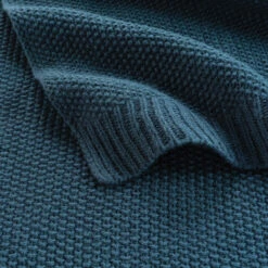 Plaid Tricotine 125x150 Cm -Doublures De Lit Soldes 2024 plaid tricotine bleu