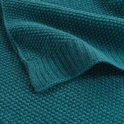 Plaid Tricotine 125x150 Cm -Doublures De Lit Soldes 2024 plaid tricotine emeraude