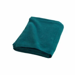 Plaid Tricotine 125x150 Cm -Doublures De Lit Soldes 2024 plaid tricotine emeraude zoom 1 1