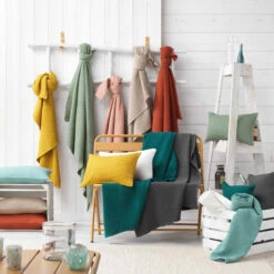 Plaid Gaufrette En Coton Uni 125x150 Cm 21 Plaid Gaufrette En Coton Uni 125x150 Cm -Doublures De Lit Soldes 2024 plaids gaufrette