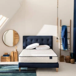 Ensemble Matelas Ressorts, Sommier, Pieds, Couette Et Oreiller Rêve 300 - SOMEO -Doublures De Lit Soldes 2024 reve 300 ambiance 3