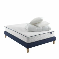 Ensemble Matelas Ressorts, Sommier, Pieds, Couette Et Oreiller Rêve 300 - SOMEO