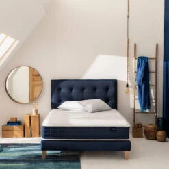 Ensemble Matelas Ressorts, Sommier, Pieds, Couette Et Oreiller Rêve 400 - SOMEO -Doublures De Lit Soldes 2024 reve 400 ambiance 3