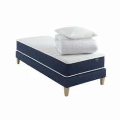 Ensemble Matelas Ressorts, Sommier, Pieds, Couette Et Oreiller Rêve 400 - SOMEO -Doublures De Lit Soldes 2024 reve 400 mat som 90x200 cou or 3 4 fond blanc