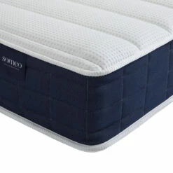 Ensemble Matelas Ressorts, Sommier, Pieds, Tête De Lit, Couette Et Oreiller Rêve 400 - SOMEO -Doublures De Lit Soldes 2024 reve 400 zoom ganse zip fond blanc 20