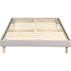 Ensemble Merinos Matelas Mousse Wise, Sommier En Kit Déco Et Pieds -Doublures De Lit Soldes 2024 sommier en kit deco gris chine lattes merinos fond blanc 7