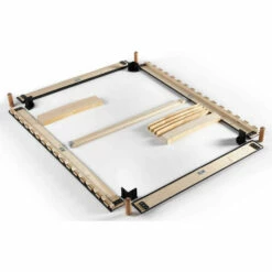 Ensemble Merinos Matelas Mousse Wise, Sommier En Kit Déco Et Pieds -Doublures De Lit Soldes 2024 sommier en kit deco gris chine lattes merinos vue eclate fond blanc 10