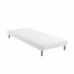 Ensemble Matelas Mémoire De Forme, Sommier Lune Et Pieds Songe 500 - SOMEO -Doublures De Lit Soldes 2024 sommier tapissier niagara 90x 3 4 fond blanc 3 21