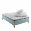 Ensemble Matelas Mémoire De Forme, Sommier, Pieds, Couette Et Oreiller Songe 500 - SOMEO -Doublures De Lit Soldes 2024 songe 500 mat som cou or 3 4 fond blanc