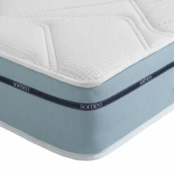 Ensemble Matelas Mémoire De Forme, Sommier Et Pieds Songe 500 - SOMEO -Doublures De Lit Soldes 2024 songe 500 zoom ganse zip fond blanc 24