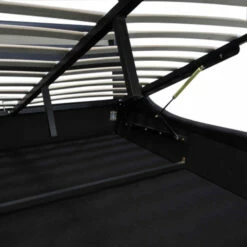 Lit Coffre Avec éclairages LED Intégrés Noir + Sommier - LT14023 -Doublures De Lit Soldes 2024 surf noir 3