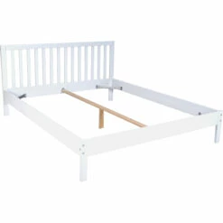 Lit Avec Tête De Lit En Bois Blanc - LT14008 -Doublures De Lit Soldes 2024 w15web146196090014 2 fond blanc 1